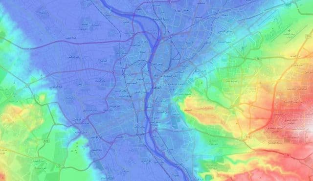 Plan de l'altitude de Cairo
